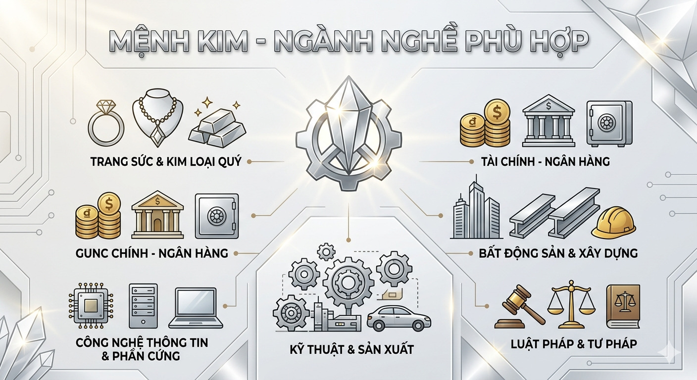 Mệnh Kim hợp nghề gì
