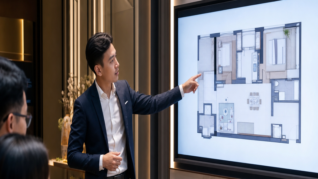 Tư vấn căn hộ giới thiệu mặt bằng cho khách