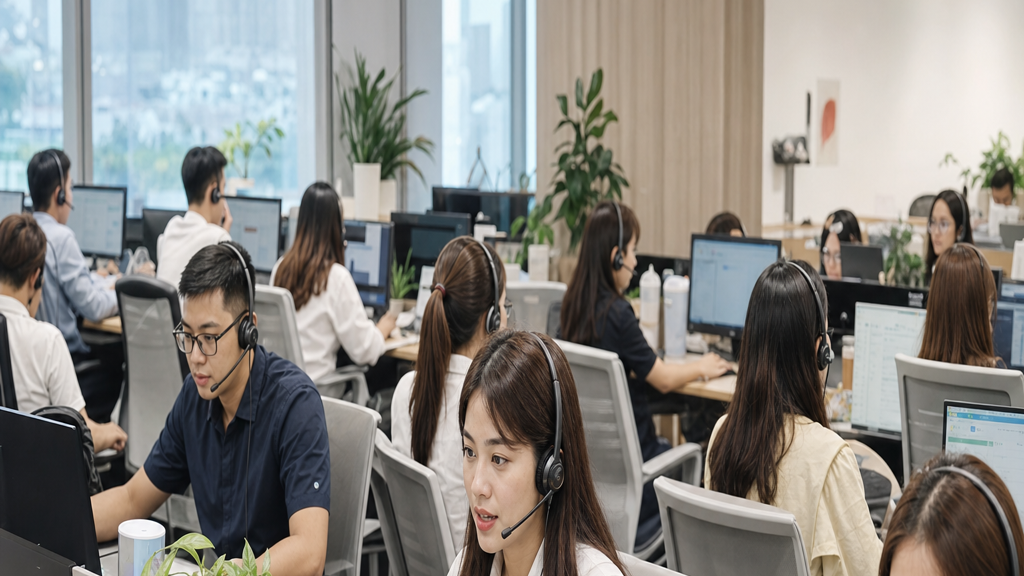 Đội ngũ Telesales đang làm việc