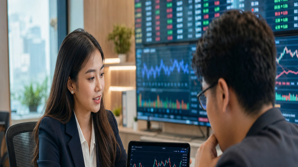 Tư vấn chứng khoán giải thích biểu đồ giá