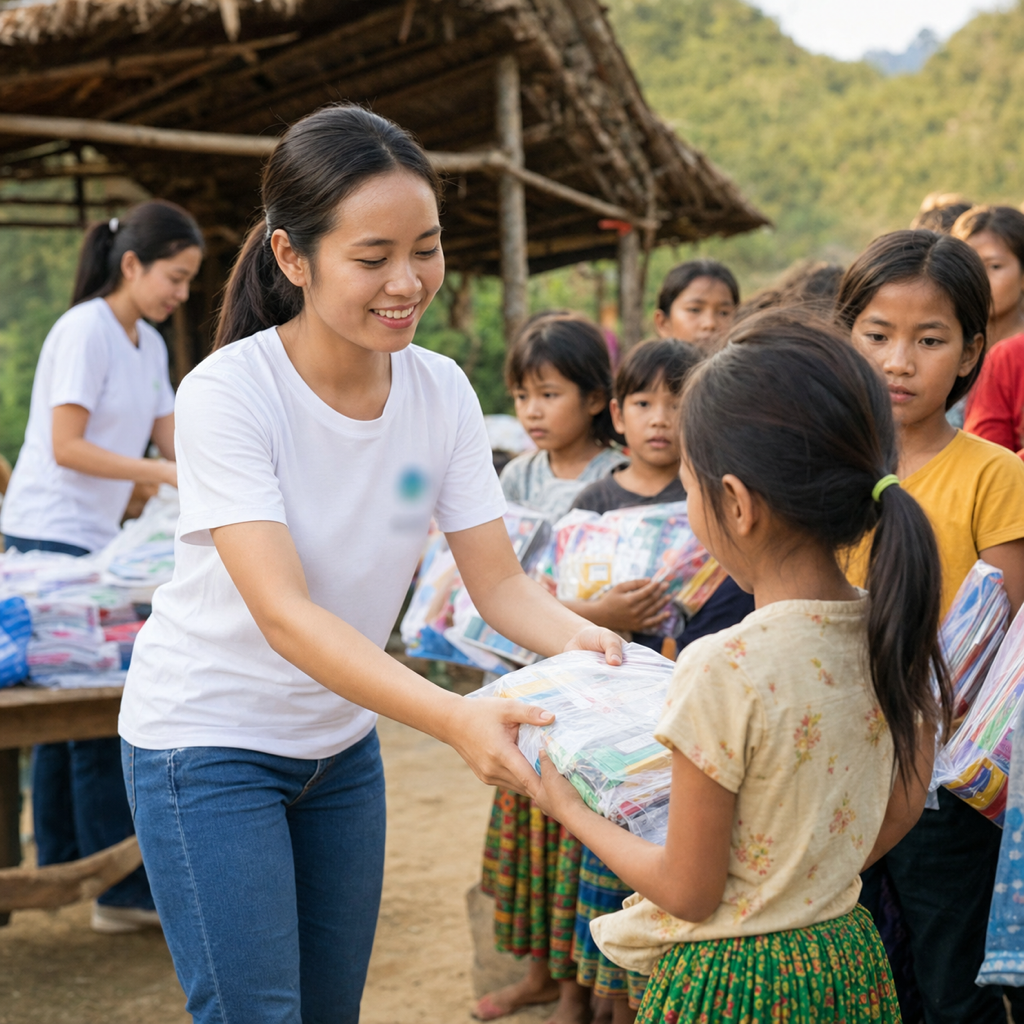 Tình nguyện viên NGO tại sự kiện cộng đồng