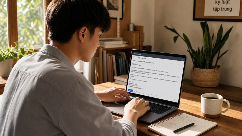 Cách gửi email đúng khi ứng tuyển: cấu trúc, file và mẫu chuẩn