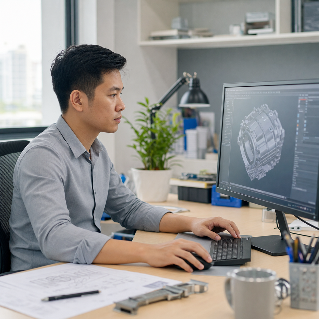 kỹ sư thiết kế cơ khí CAD CAM